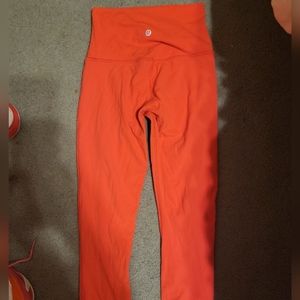 Lululemon size 4 full length leggings (carnation red/pink)